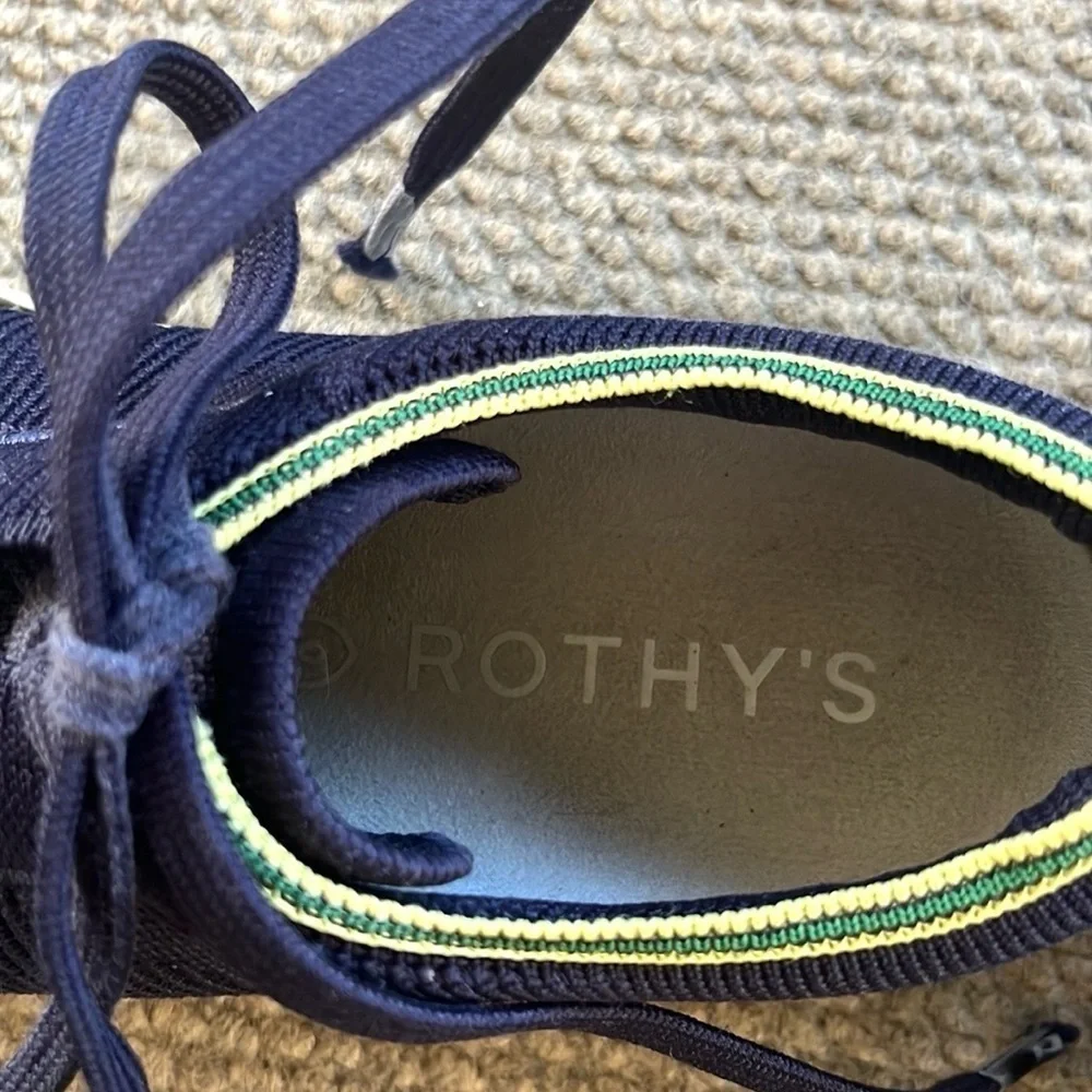 Rothy’s Lace Up Sneakers Blue Size 8
